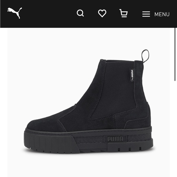 Puma Shoes - PUMA Suede Mayze Platform Chelsea Boot (BLACK)
